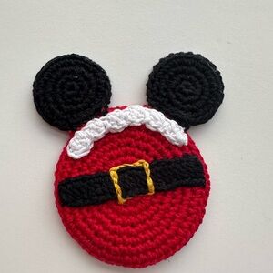 Handmade Mickey Mouse Santa Coaster Disney